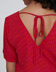 Vestido recto estampado fucsia mujer-4