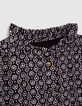 Combi longue noire imprimé rock Ecovero® bébé fille-2