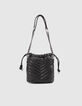 Sac seau 1440 noir cuir Taille Small Femme-3