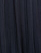 Marineblaues Kleid mit Crinkle-Drapierung für Damen-8