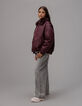 Girls’ burgundy jacket with detachable fur-lined collar-3