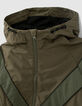 Boys' khaki Reflective V-seam windcheater-3