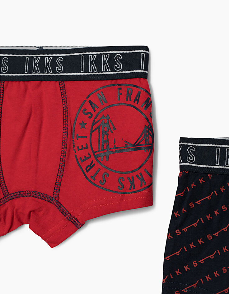 Boxers navy y rojo medio niño -2