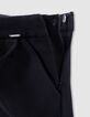 Jupe-short noire lainage fille-7