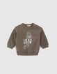 Baby boys’ camouflage joggers and khaki sweatshirt outfit-3