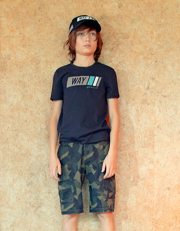 Bermudas bronce con camuflaje gráfico niño -1