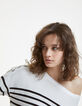 Pull marinière lacet femme-5