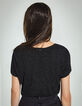 Tee-shirt en viscose Ecovero® noir visuel rock femme-3