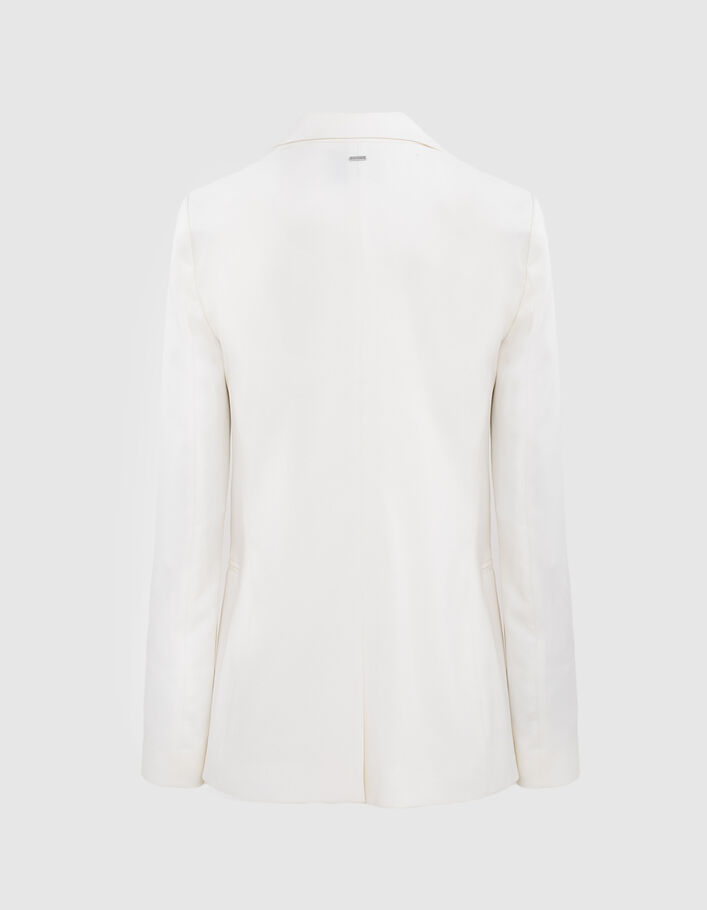 Women’s off-white Tencel long suit jacket - IKKS