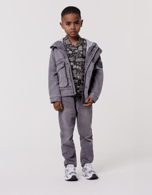Chemise grise imprimé motifs balinais garçon - IKKS