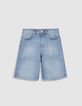 Blauwe denim bermuda voor dames-6