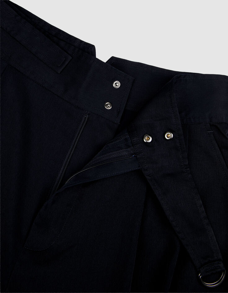 Marineblaue Ballonhose f&uuml;r Damen mit Kampftaschen-8