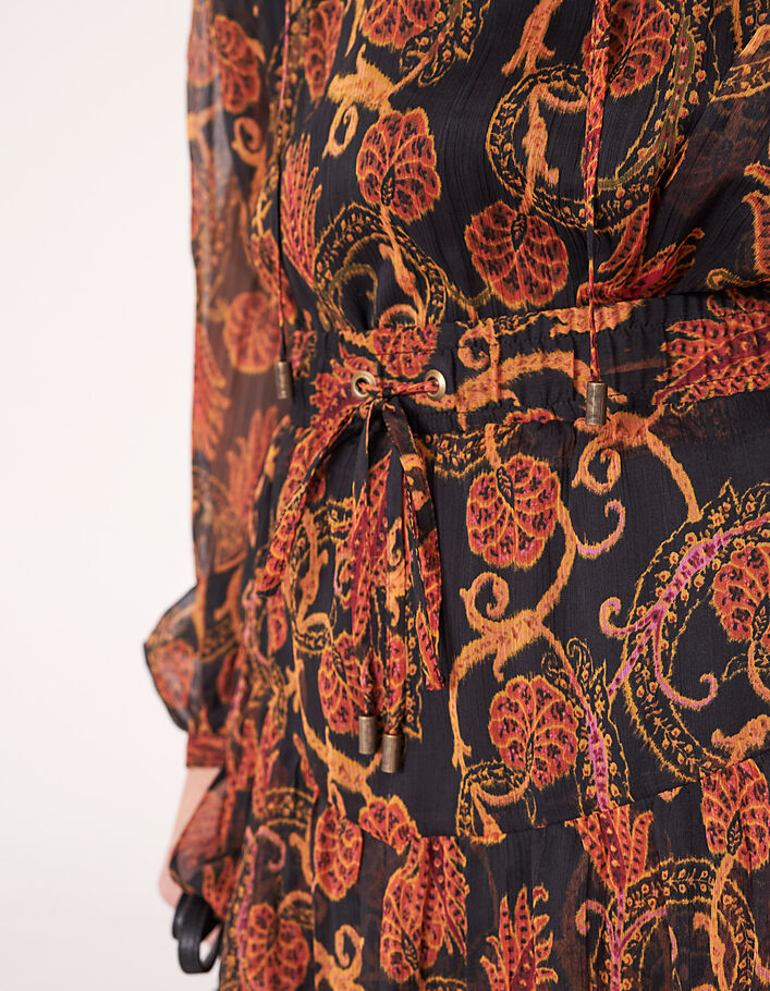 Kurzer Damenrock aus Voile mit Wüstenblumen-Print - IKKS