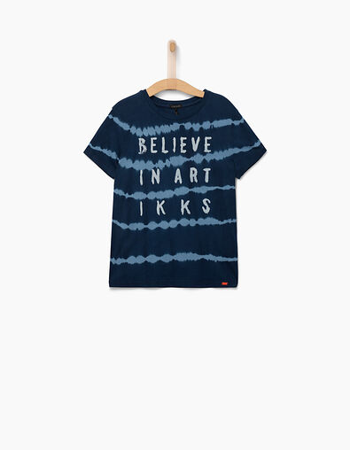 Tee-shirt indigo BELIEVE IN ART garçon - IKKS