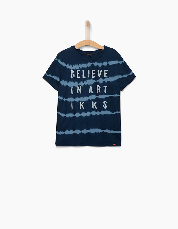 Tee-shirt indigo BELIEVE IN ART garçon-1