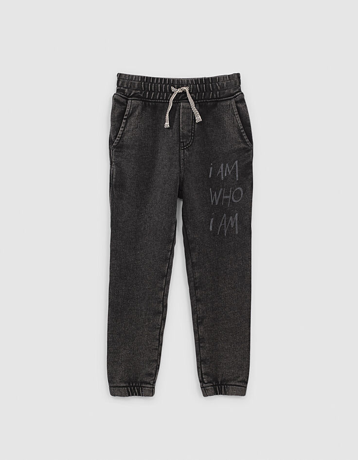 Jogging negro con print letras niño -2 Jogging negro con print letras niño -2