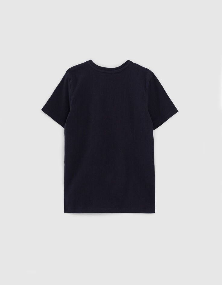 Tee-shirt navy avec drapeau patché garçon-3 Tee-shirt navy avec drapeau patché garçon-3