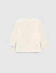 Baby boys’ ecru bear-knight organic cotton T-shirt-3