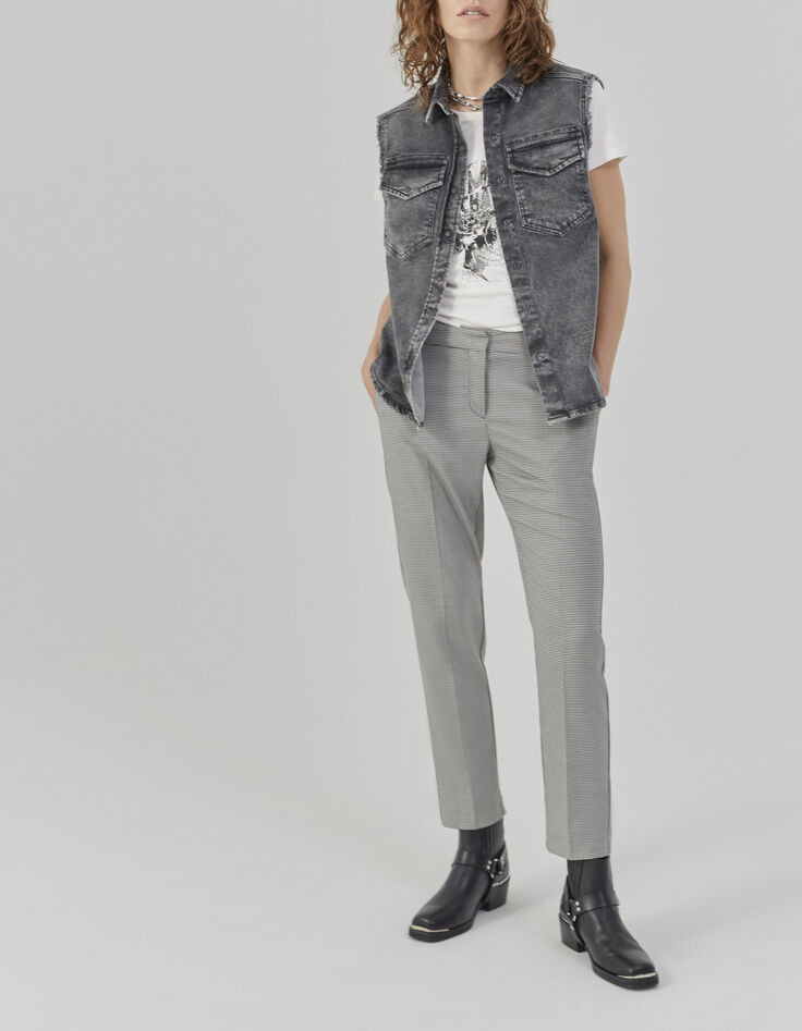 Grijs overshirt in katoen dames-6