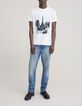Camiseta blanca algod&oacute;n Torre Eiffel arty hombre-7