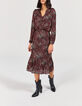 Women’s floral print midi skirt with ruffles-1