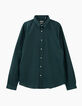 Men’s petrol green voile slim shirt-1