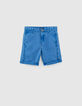 Jungen-Bermudas in Washed-Optik in Medium Blue -1