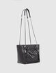 Women’s quilted chevron METALLIC MEDIUM 1440 tote bag-2