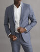 Indigoblauwe blazer ruitenmotief TRAVEL SUIT Heren-1