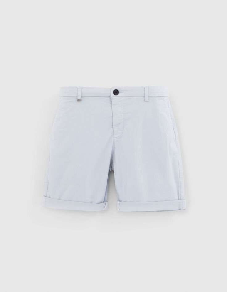 Hemelsblauwe chinobermuda TAPERED Heren-6