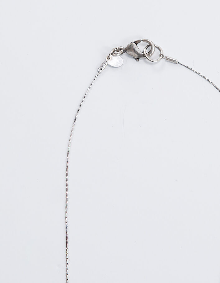Zilverkleurige halsketting met ring en kwasten voor dames - IKKS