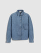 Chemise en jean bleu cropped Femme-6
