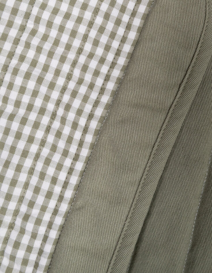 &Auml;rmellose, wendbare Weste in Khaki und Gingham M&auml;dchen-9