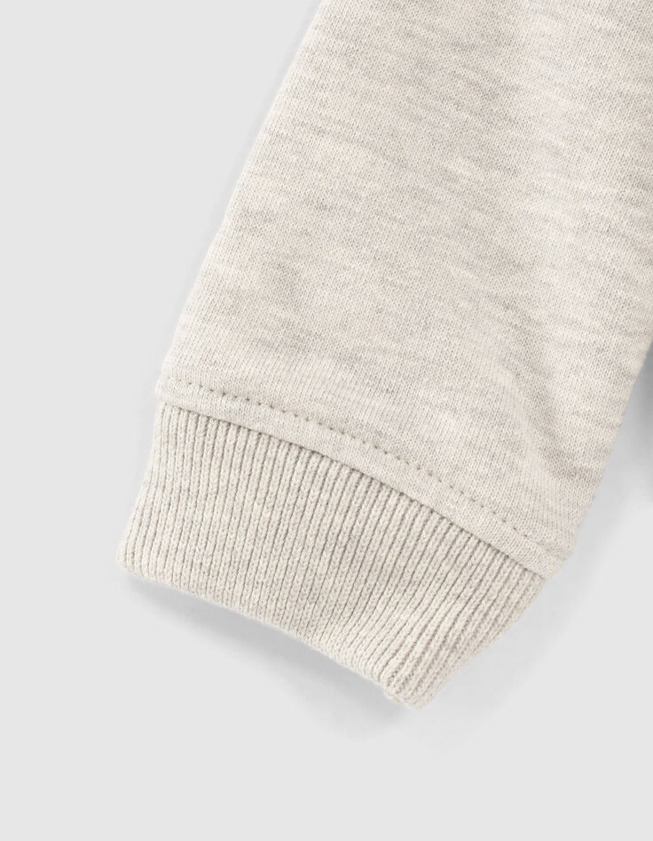 Sweater in lichtmastiek doorstikte rug babyjongens -5