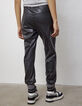 Broek in kunstleer joggingcoupe elastisch onderaan dames-3