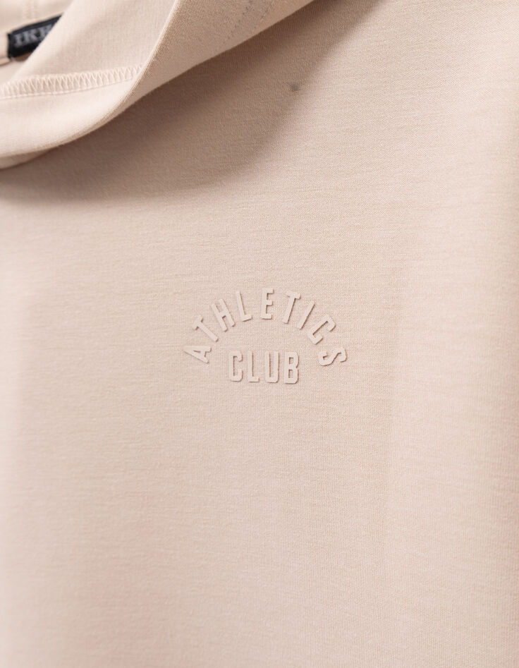 Boys’ beige sweatshirt with embossed slogan on back-4