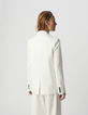Veste de tailleur blanche coupe large maille Milano Femme-4