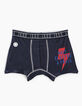 Boxers gris chiné moyen imprimé et navy uni garçon -4
