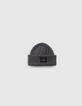 Gorro gris punto máscara recortada niño-3