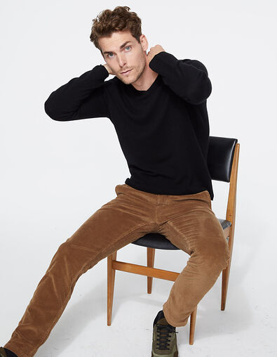 Pantalon SLIM vison en velours côtelé Homme - IKKS