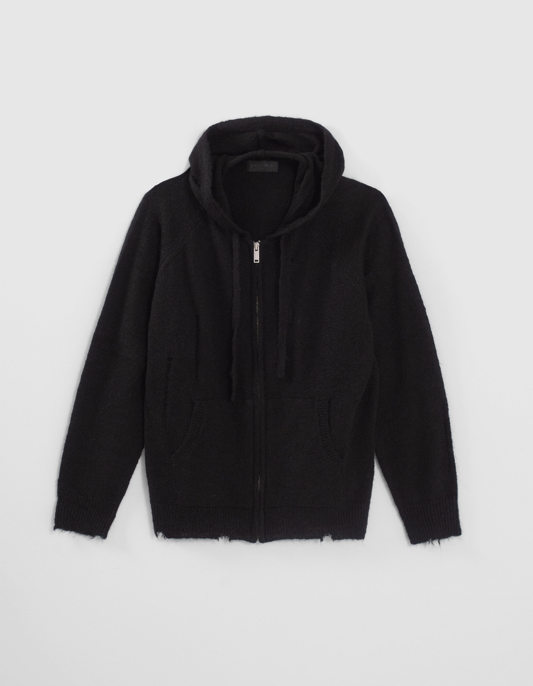 Pure Edition Women s black zipped knit cardigan