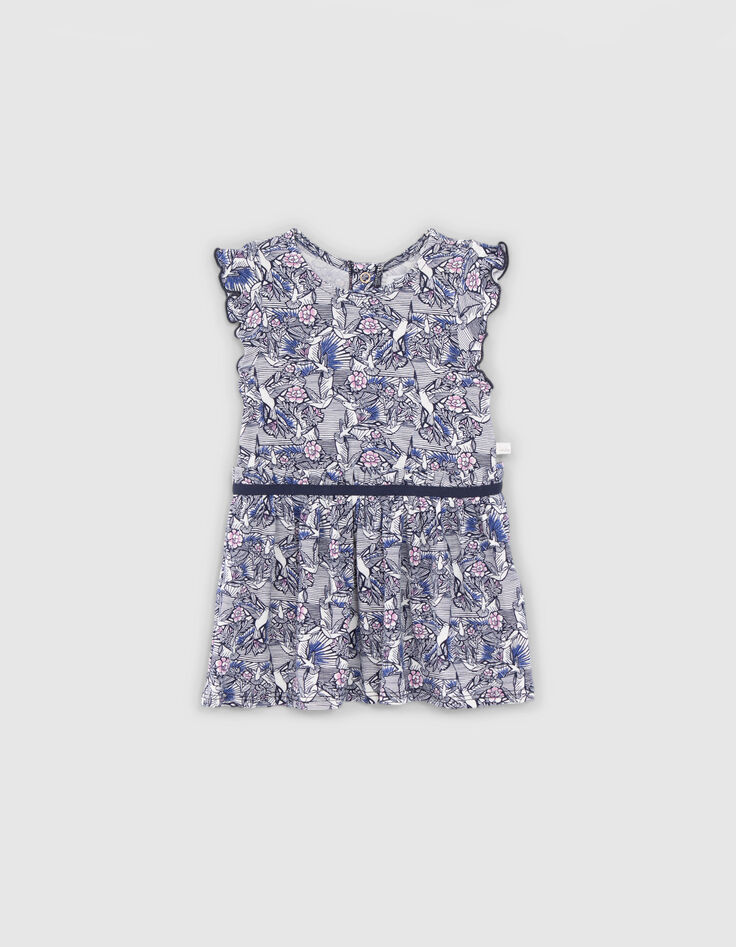 Vestido crudo colibrís wax bebé niña-1