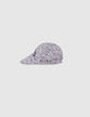 Casquette écrue Ecovero® imprimé micro-fleurs bébé fille -1