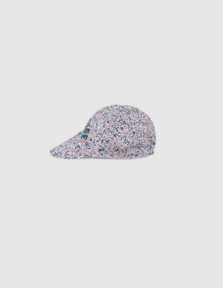 Casquette écrue Ecovero® imprimé micro-fleurs bébé fille -1 Casquette écrue Ecovero® imprimé micro-fleurs bébé fille -1