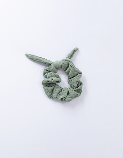 Groene scrunchie in biokatoengaas GABRIELLE PARIS - IKKS