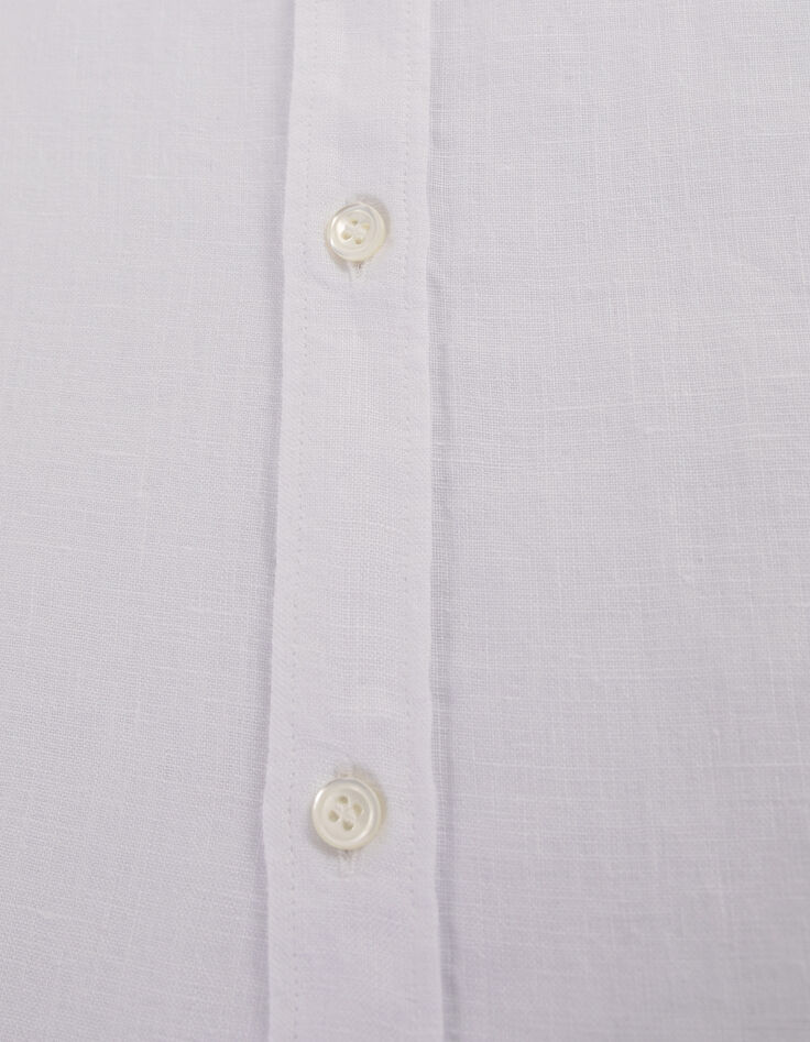 Chemise SLIM blanche 100% lin Homme-5