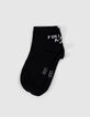 Women’s white/black patterned socks-3