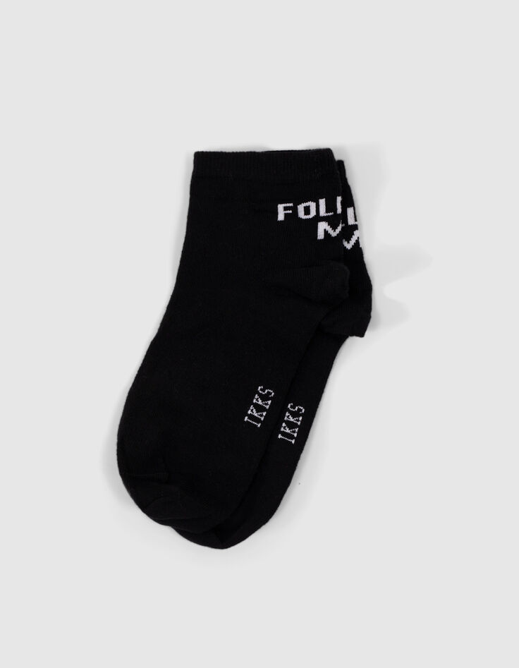 Women’s white/black patterned socks-3