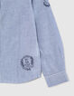Camisa azul rayas blancas y bordados niño-5