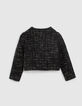 Veste noire façon tweed mini me fille-5